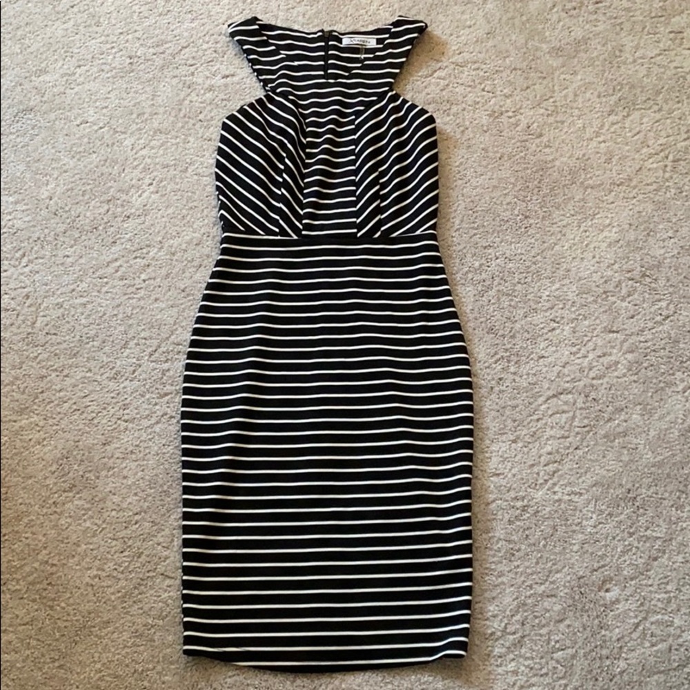 Black and White Striped Dress